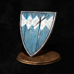 Escudo de madera azul