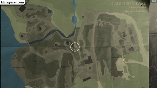 Mapa de Cauldron Lake