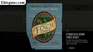 Etiqueta de Adam Finch Stout