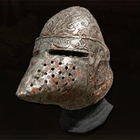 Casco de caballero sabueso