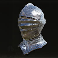 Casco estriado de plata