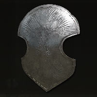 Escudo estriado de plata