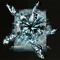Llama espectral explosiva