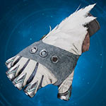 Guantes plumados