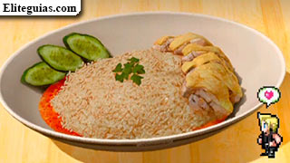 Ave a la pimienta con arroz