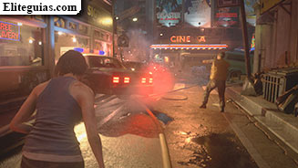 Las calles de Raccoon City y el parking