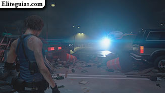 Las calles de Raccoon City y el parking