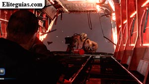 Dentro del helicóptero