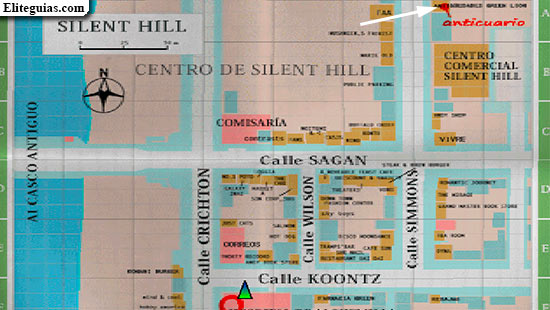 mapa con localización del Anticuario