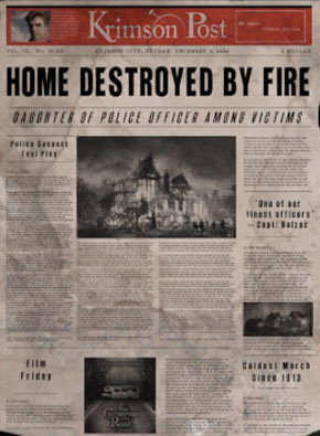 Casa destruida en un incendio