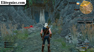 cadaver frente a la cueva