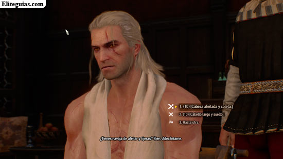 Geralt en el barbero