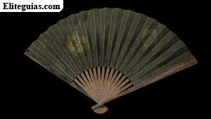Abanico verde plegable
